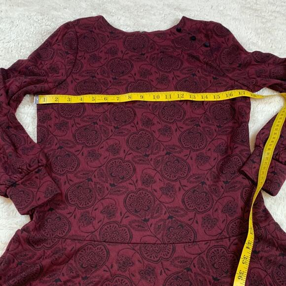 Ann Taylor Loft patterned long sleeved drop waist dress, size sp - Picture 6 of 11